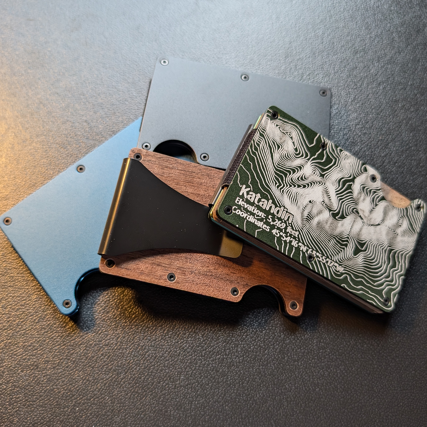 Custom Map Metal & Wood Wallet | RFID-Blocking