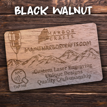 Custom Wood NFC Business Cards