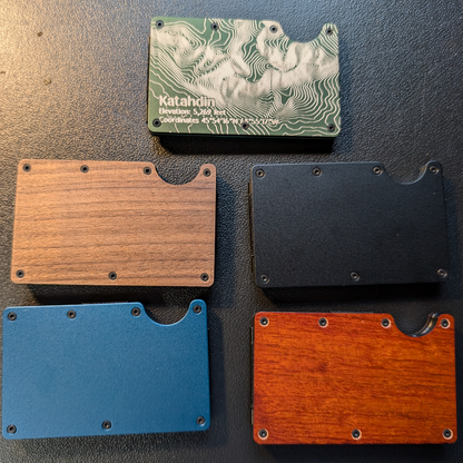 Custom Map Metal & Wood Wallet | RFID-Blocking