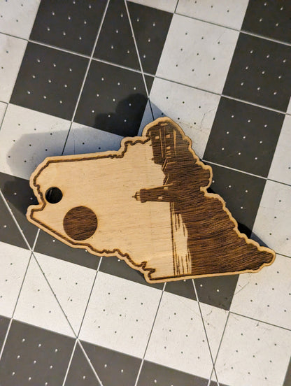 Laser Engraved Maine Ornament Bundle