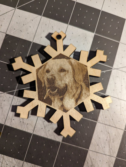 Custom Laser Engraved Wood Ornaments