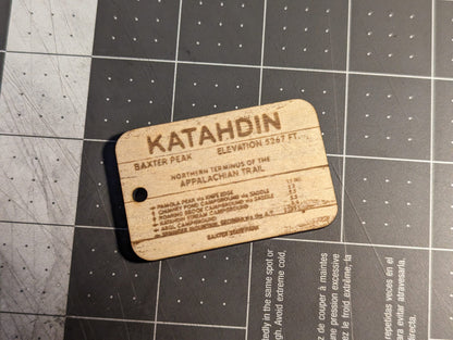 Katahdin Summit Sign Keychains