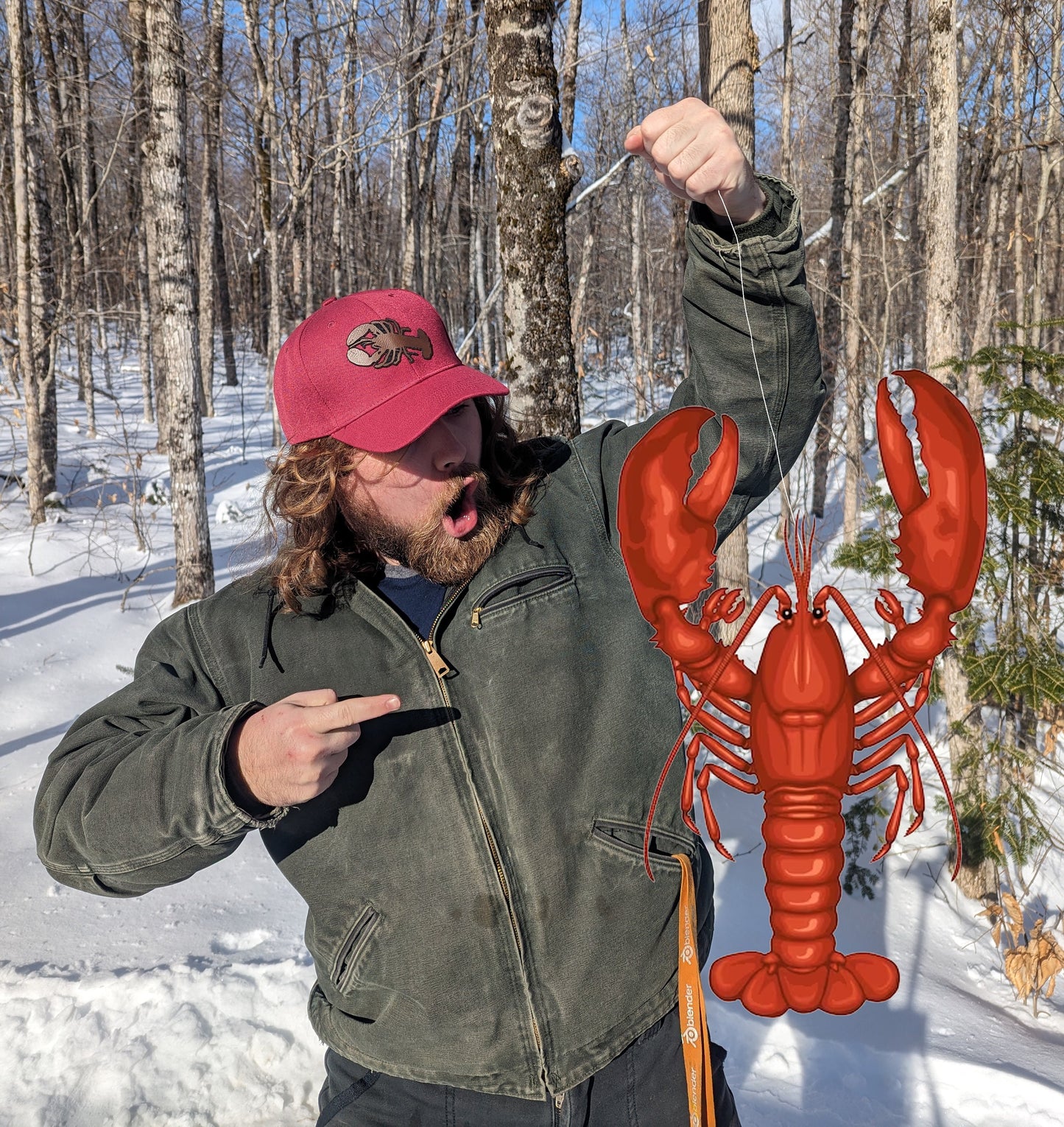 Lobster Leather Patch Hat | Maine Made